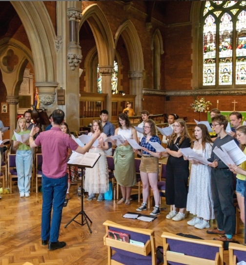 The Charter Choir of Homerton College at St John the Evangelist, Cambridge. Photo: Homerton College